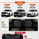 Floor Mats for 2024-2026 2027 Chevy Traverse & GMC Acadia, 2025-2027 Buick Enclave 7-Seat, 2nd-Row Captain's Chairs, TPE All-Weather Mats with Cargo Liner, Seat Back Covers & Door Sill Guard