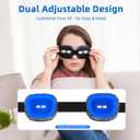 Eye Mask for Dry Eyes - Blackout Dry Eye Mask & Moisture Goggles - Adjustable Sleeping Mask for Men & Women - Removable Cleaning Silicone, Soft & Comfortable - Great for Travel, Shift Work