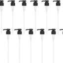 BENECREAT 12 Pcs Black Plastic Dispensing Pumps, 24/410 Universal Soap Dispenser Pump, Round Replacement Pump for Liquid Dispensing