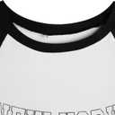 Remidoo Women's Casual Short Sleeve Letter Print Rib Knit Crop Top T Shirts, N-black White (White, S)