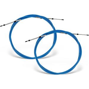 Nakkaa 2PCS 13FT 33C Throttle Shift Control Cable Blue