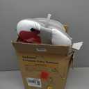 Collapsible Baby Bathtub for Newborn, Foldable Baby Bath Tub with Thermometer & Soft Floating Cushion & Drain Hole, Portable Travel Infant Bath Tubs for Newborns to Toddler 0-36 Months Girl, Pink