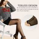 2 Pairs Women's Toeless Pantyhose - 20D Open Toe Sheer Tights Nylons Stockings with Control Top (Black, S)
