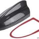 Shark Fin Antenna Cover, AM/FM Signal Roof Aerial Universal for Car Auto SUV Truck ABS Material with Adhesive Base Carbon Fiber Pattern Black