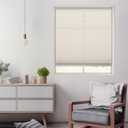 Dez Furnishings Cordless 1" Light Filtering Cellular Shade, 22"W x 72"H, Cream
