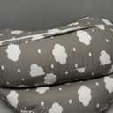 Momcozy Original Nursing Pillow for Breastfeeding-Pioneering Safety Fence- Wider Feeding Pillows for More Support for Mom & Baby- Easier Nursing & Hand Free- Fit for All, Removable Cotton Cover (Grey)