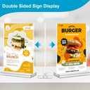 Acrylic Sign Holder 5 x 7, 10 Pack Clear Table Menu Vertical Display Stand Desktop Display Double Sided Stand Paper Holder Table Sign Suitable for Restaurants Office Store Show Fair