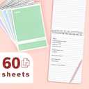 SUNEE Steno Pads 6x9 6 Pack, Gregg Rule, 60 Sheets, 6 Assorted Color Spiral Notebook 6x9, White Paper, Take Notes with Top Spiral Notebook, for School, University, College, Work, Office