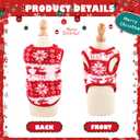 2 Pieces Dog Christmas Outfit Puppy Sweater Teacup Dog Clothes Chihuahua Clothes Reindeer Snowflake Xmas Pet Warm Winter Clothes for Extra Small Breeds Kitty Puppy Cat (X-Small)
