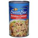 Sweet Sue Boneless Chicken with Broth, Cooked Canned Chicken- 10g Protein - Gluten Free, Keto Friendly Great for Family, Food Service Restaurant, Cafeteria- 50 oz Can (Pack of 1) BB 11/10/25