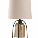 StyleCraft Malvern Industrial Table Lamp - Amber / Black