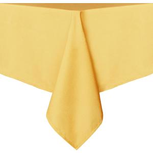 sancua Rectangle Tablecloth - 54 x 120 Inch - Stain and Wrinkle Resistant Washable Polyester Table Cloth, Decorative Fabric Table Cover for Dining Tables, Buffet Parties and Camping, Yellow