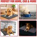 MUDGUARD MAT Dog Door Mat with Paw Design for Muddy Paws, Super Absorbent Microfiber, Non-Slip Indoor Mat, Quick-Dry Chenille Rug for Pets & Entryway, Machine Washable, Grey 16" x 24"