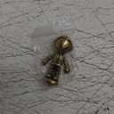Brass Astronaut Hinge Heads - 6pc Vintage Decorative Toppers - Magnetic Hinge Head Caps - Brass Finish