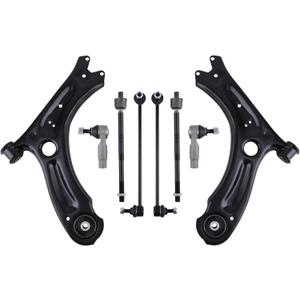 MaXpeedingrods 8Pc Suspension Kit for Volkswagen Jetta 2011-2018, 2 Front Lower Control Arms 2 Sway Bar Links 4 Outer & Inner Tie Rods