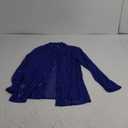 Sparkly Sequin Blazer Women Casual Long Sleeve Glitter Party Shiny Lapel Coat Lightweight Open Front Dress Suit Jacket, Blue, L