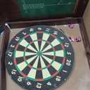 Dart Board Cabinet Set with 18-inch Dartboard, 6 Steel-Tip Darts, and Chalkboard Scoring for Game Rooms, Man Caves, and Home Bars by Trademark Poker
