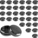 Luomorgo 32 Pack 1-1/2" Wrought Iron Patio Furniture Feet Caps, Metal Furniture Chair Glide End Cap Inserts, Chair Leg Floor Protectors for Outdoor Lawn Metal Tables, Black