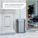 Home Zone Living 18 Gallon Commercial Trash Can with Removable Open Top Lid