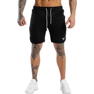 Wangdo Men's 7" Running Shorts with Zipper Pocket for Gym & Athletics (Medium, Black)