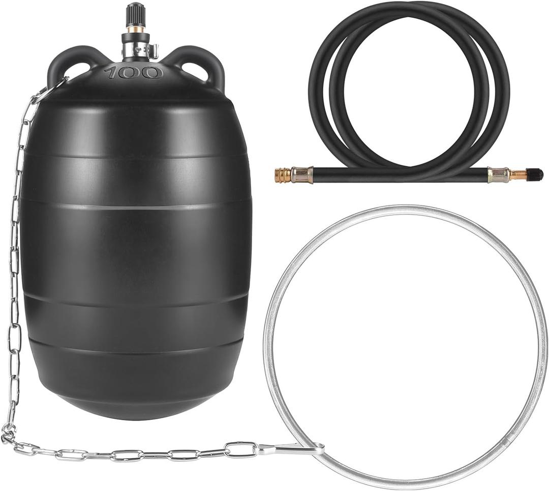 Inflatable Pipe Test Plug, with 19.7 or 39.37 Inch Quick-Install Extension Hose and Anti-Fall Iron Ring, Rubber Plumbing Balloon, 2 Inch, 3 Inch, 4 Inch and 6 Inch (4 Inch)