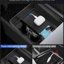 Center Console Organizer Tray for Tesla Model Y Juniper 2026 2025 (Premium & Performance), 8PCS - PC Material & Silent Silicone Armrest Storage Box Bottom Liners Wireless Charging Pad Cup Holder