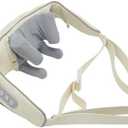 Virexo Neck and Shoulder Massager Shiatsu with Deep Kneading and Heat, Cordless Relaxing Muscle Massage, Beige (White)