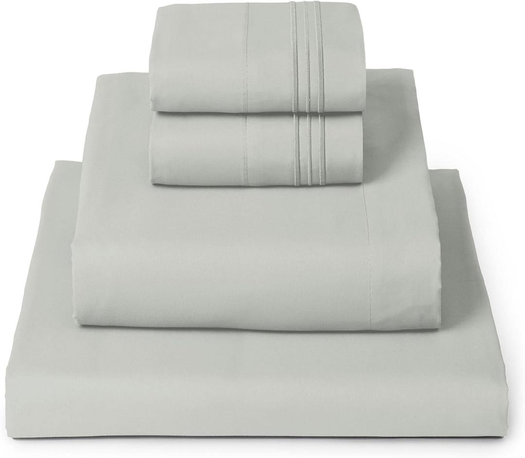 Mellanni Queen Sheets Set - 4 PC Iconic Collection Bedding - Hotel Luxury, Extra Soft, Cooling Bed Sheets - Wrinkle, Fade, Stain Resistant (Queen, Spa Mint)