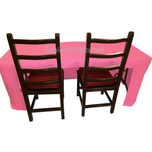 4 Feet Tablecloth Open Back Fitted Polyester Table Cover Wedding Banquet Trade Show Booth Dj Pink