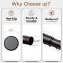 BRIOFOX Bronze Tension Curtain Rod 24 to 76 Inch(2-6.3ft) - Spring Tension Shower Curtain Rod, No Drilling Bronze Tension Rod for Curtains or Windows