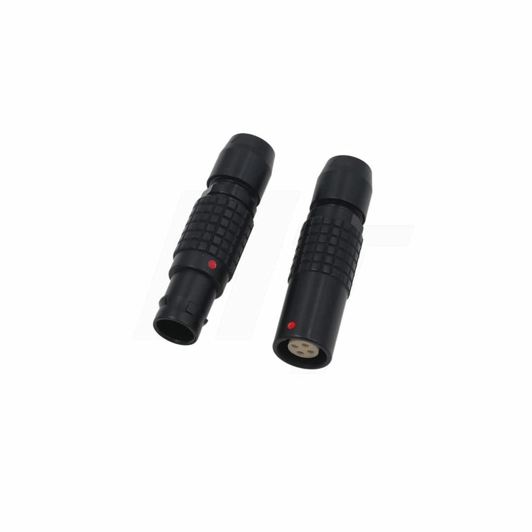 Black 1B FGG PHG 305 5 Pin Connector Male Female Circular Push Pull Free Socket and Cable Plug Compatible for Lemo (5-pin, Black)