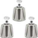 Coolfell Metal Shower Knobs 3 Piece Replacement, Compatible with Price Pfister Shower Verve and Faucet Handle, Shower Knob for 12 Tooth 9.5mm Valve stem, Height 2.35 in Width 2.35 in (Brushed Nickel)