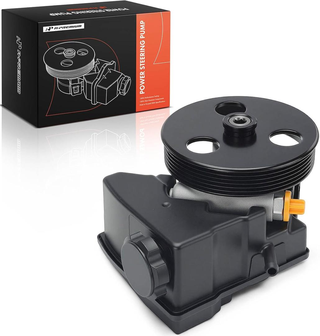 A-Premium Power Steering Pump, with 6-Groove Pulley & Reservoir, Compatible with Chevrolet Uplander 2005 & Buick Rendezvous 2002-2007 & Pontiac Aztek 2002-2005, Montana 2005 & Saturn Relay 2005