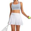 RUNNING GIRL High Impact Sports Bras for Women, High Support Running Strappy Women's Sports Bra with Sewn in Pads (Gray, XXL)