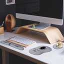 L-SPOUTTO Mouse Pad Wrist Support,Ergonomic Mouse Pad with Wrist Rest,Computer Mouse Pads Pain Relief Keyboard Wrist Rest with Coaster Set,Non-Slip Computer Mouse Pad for Desk Laptop Office-Black Cat