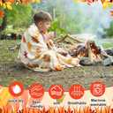 Buryeah 4 Pcs 40 x 50 Inch Thanksgiving Fall Throw Blanket Warm Soft Pumpkin Maple Autumn Plush Blanket Flannel Fleece Throw for Couch Chair Bedroom Picnic Home Decoration