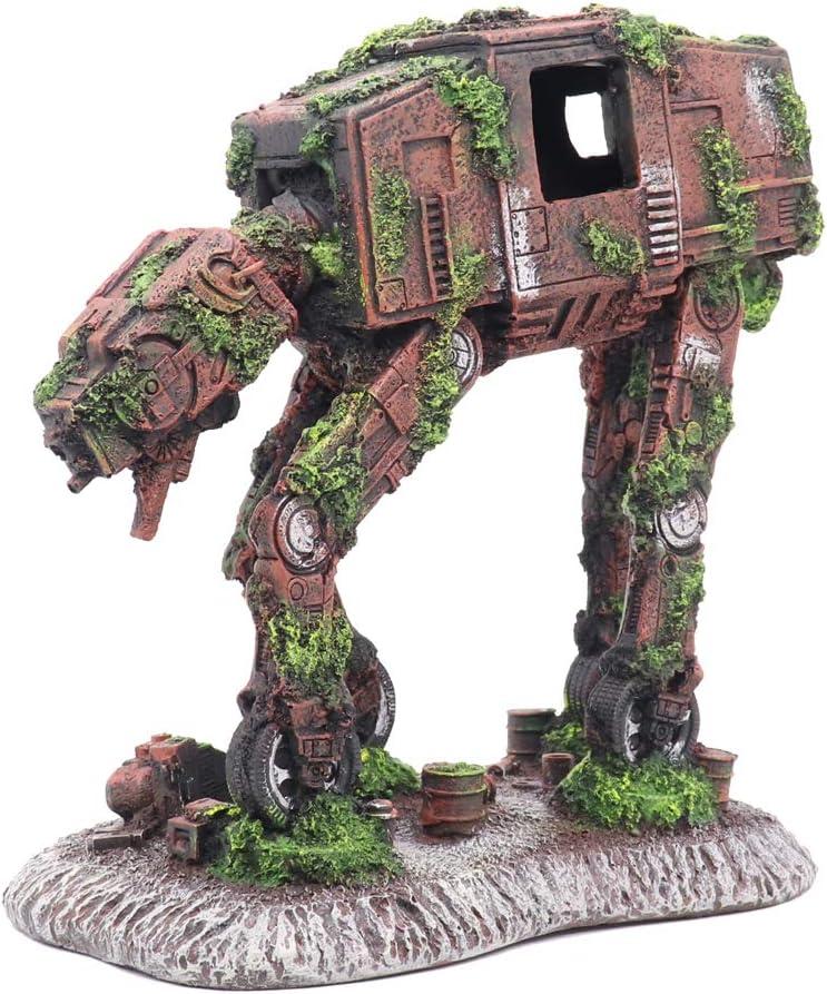 Robot Cool Walking Land Tank Aquarium Ornament Alien Fish Tank Decorations for Betta Large