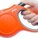 Fida Retractable Dog Leash, 16ft Heavy Duty Pet Walking Leash for Medium/Large Dog up to 110 lbs, Tangle Free. One-Hand Brake (Large, Orange)
