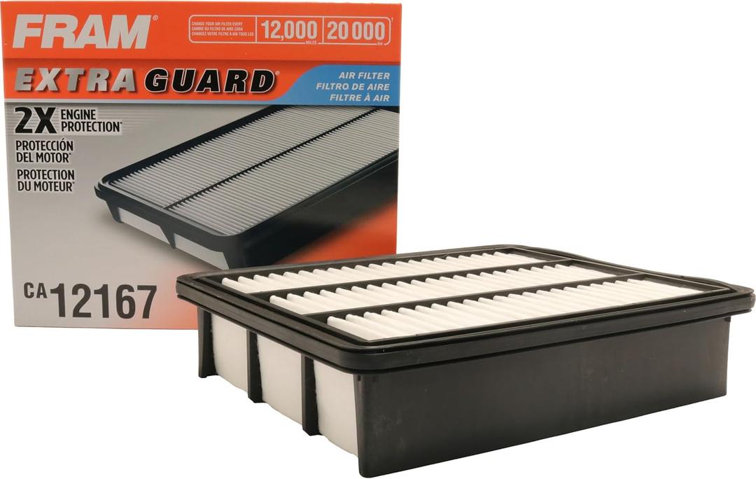 FRAM Extra Guard Rigid Panel Engine Air Filter Replacement, Easy Install w/Advanced Engine Protection and Optimal Performance, CA12167, for Select Mazda Vehicles