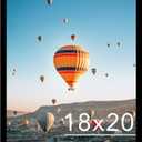 JCJMY 18x20 Picture Frame Black for Poster Photo Picture, Horizontal and Vertical Formats for Wall Hanging, 18 x 20 Wall Gallery Poster Photo Frame for 18 by 20 Photos Posters, Black