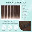 Benehair 6 PCS Clip in Short Hair Extensions 100% Real Human Hair Seamless & Invisible for Women Instant Volume Highlight Length for Daily Use 10" Dark Brown
