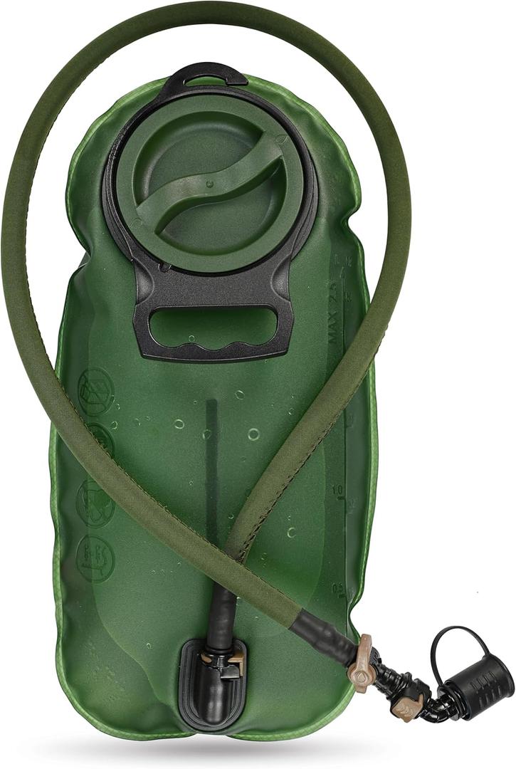 MARCHWAY 2L/2.5L/3L TPU Hydration Bladder, Ultra Durable Water Reservoir Bag with Insulated Tube for Hydration Pack for Cycling, Hiking, Running, Climbing, Biking (Green)