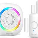 TECKNET Door Chimes When Door Opens, Wireless Door Sensor Chime Alarm with 1000Ft Range, 61 Songs, 5 Volume Levels, RGB Light, Door Chime for Business/Store/Home/Office When Entering