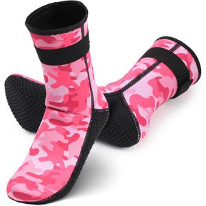 Kids 3mm Neoprene Water Socks, Anti-Slip Quick Dry Sand Socks (M)