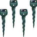 Mole Repellent Solar Powered, 4 Pack Waterproof Ultrasonic Deterrent Stake, Get Rid for Snake, Deer, Gopher, Vole, Groundhog, Skunk, Sonic Spikes Outdoor Repellent for Lawns Garden & Yard