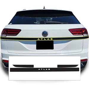 BOGAR TECH DESIGNS Rear Bumper Chrome Delete Overlay Compatible with Volkswagen Atlas 2021-2025, Gloss Black