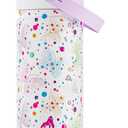 18 oz Kids Insulated Water Bottle: BPA-Free, Easy Clean, Keep Cold 24H, Leakproof, Stainless Steel Cup, Unique Patterns, Dual-Function Lid for School, Travel, Party, Playtime, Gift (Dotty Butterfly)