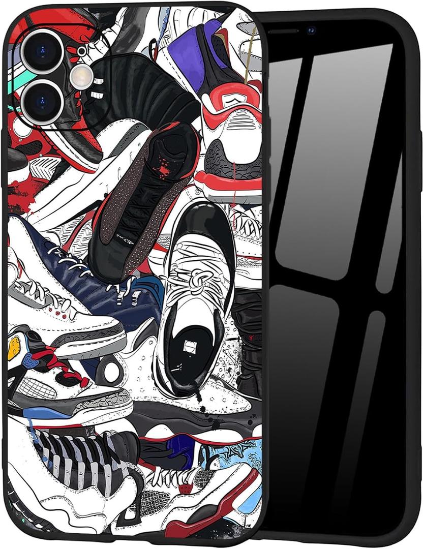 Cool iPhone 11 Case for Boys Men,Shoe Cartoon Street Fashion Shockproof Protection TPU Camera Protection Designer Case for iPhone 11