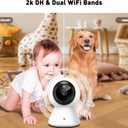 BJR Indoor Security Camera 2K HD, 360 Pan/Tilt Pet Camera with Dual-Band WiFi (5G & 2.4G), Motion Tracking, Color Night Vision, 2-Way Talk, Free 64GB SD Card Included for Home/Baby Monitor