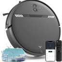 Robot Vacuum and Mop Combo, Vaccum Robot 2 in 1 with WiFi/App/Voice, Schedule, Water Tank and Dustbin, Self-Charging, Slim, Ideal for Hard Floor, Pet Hair, Carpet